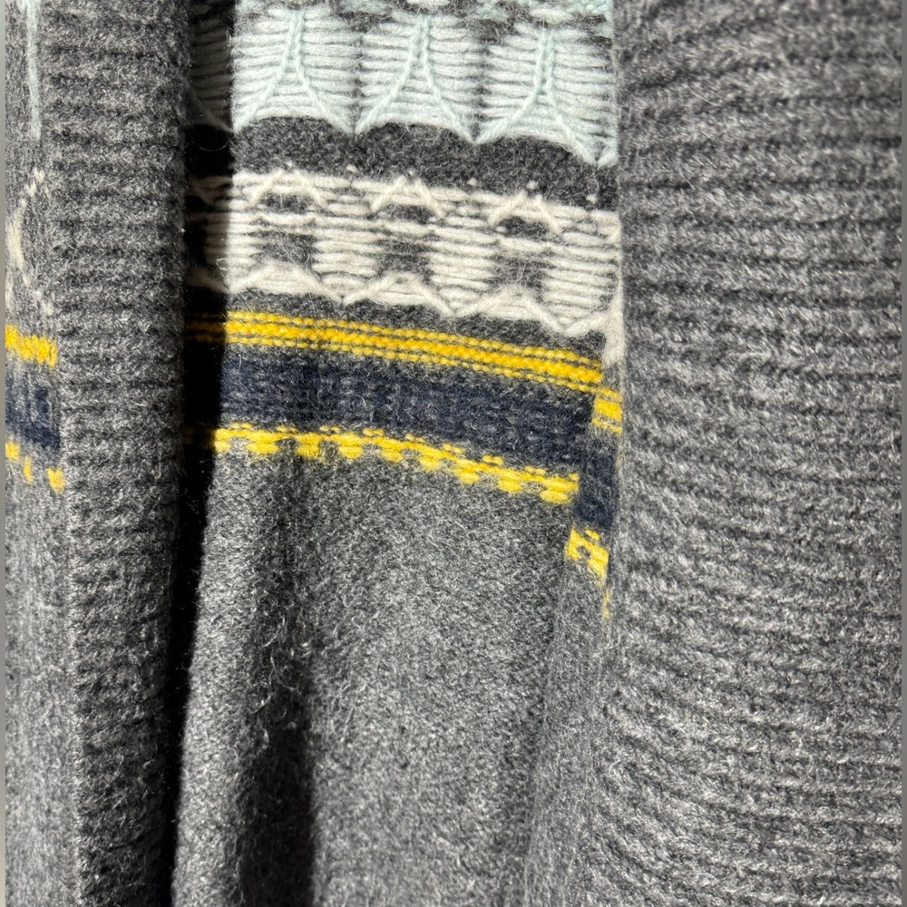 Gap Women’s Wool Blend Cardigan Size L Knit Maternity Fair Isle Shawl Collar - Picture 4 of 10